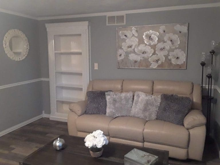 living room after new paint